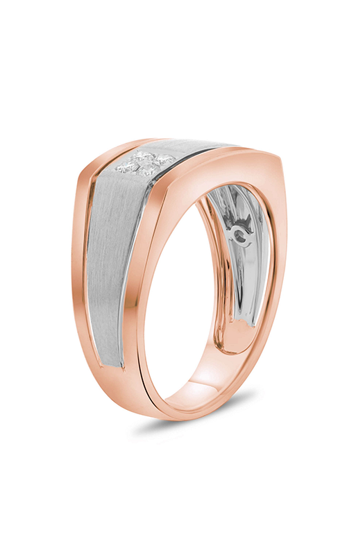 Roman and Jules White & Rose Gold Men's Diamond Cluster Band GR2929-2