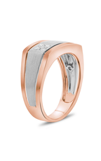 Roman and Jules White & Rose Gold Men's Diamond Cluster Band GR2929-2