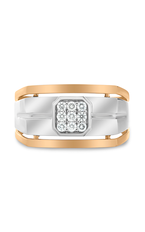Roman and Jules White & Rose Gold Octagon Men's Band GR2934-1