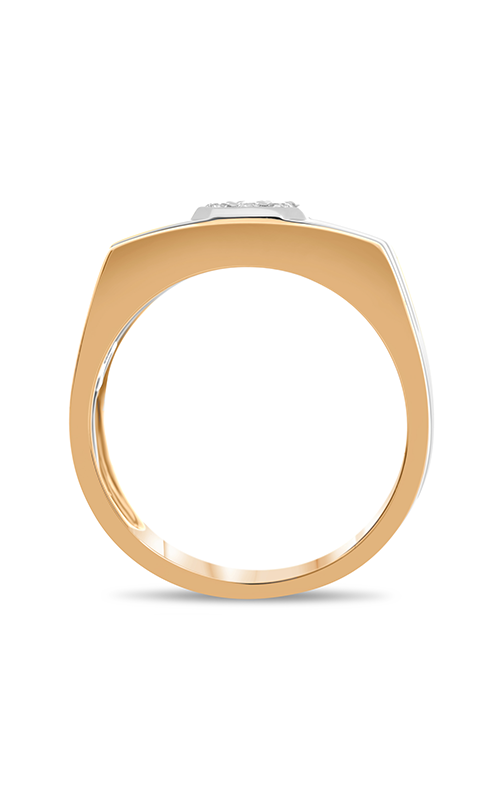 Roman and Jules White & Rose Gold Octagon Men's Band GR2934-1