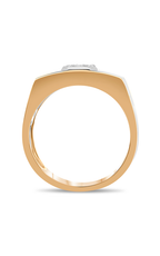 Roman and Jules White & Rose Gold Octagon Men's Band GR2934-1