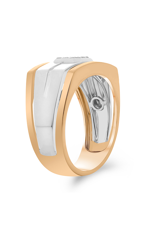 Roman and Jules White & Rose Gold Octagon Men's Band GR2934-1