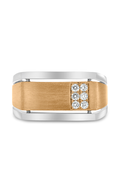Roman and Jules White & Rose Gold Men's Diamond Band GR2933-1