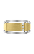 Roman and Jules White & Yellow Gold Men's Diamond Band GR2932-1