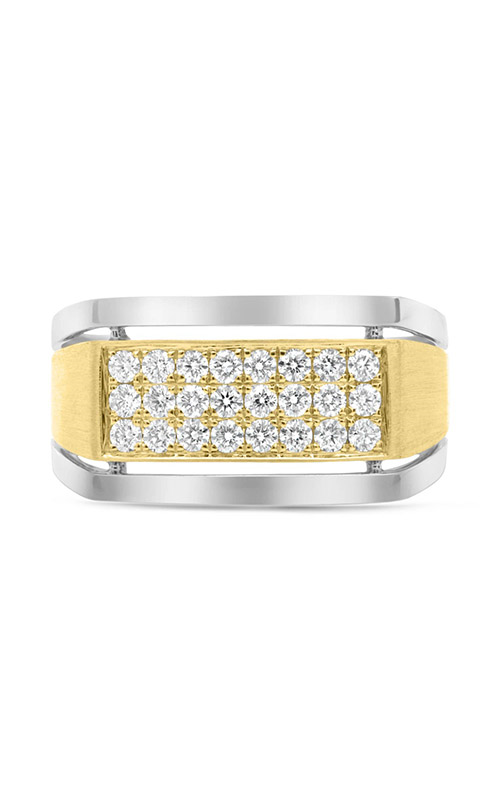 Roman and Jules White & Yellow Gold Three Row Men's Band GR2928-1
