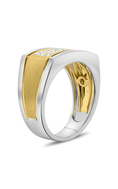 Roman and Jules White & Yellow Gold Three Row Men's Band GR2928-1