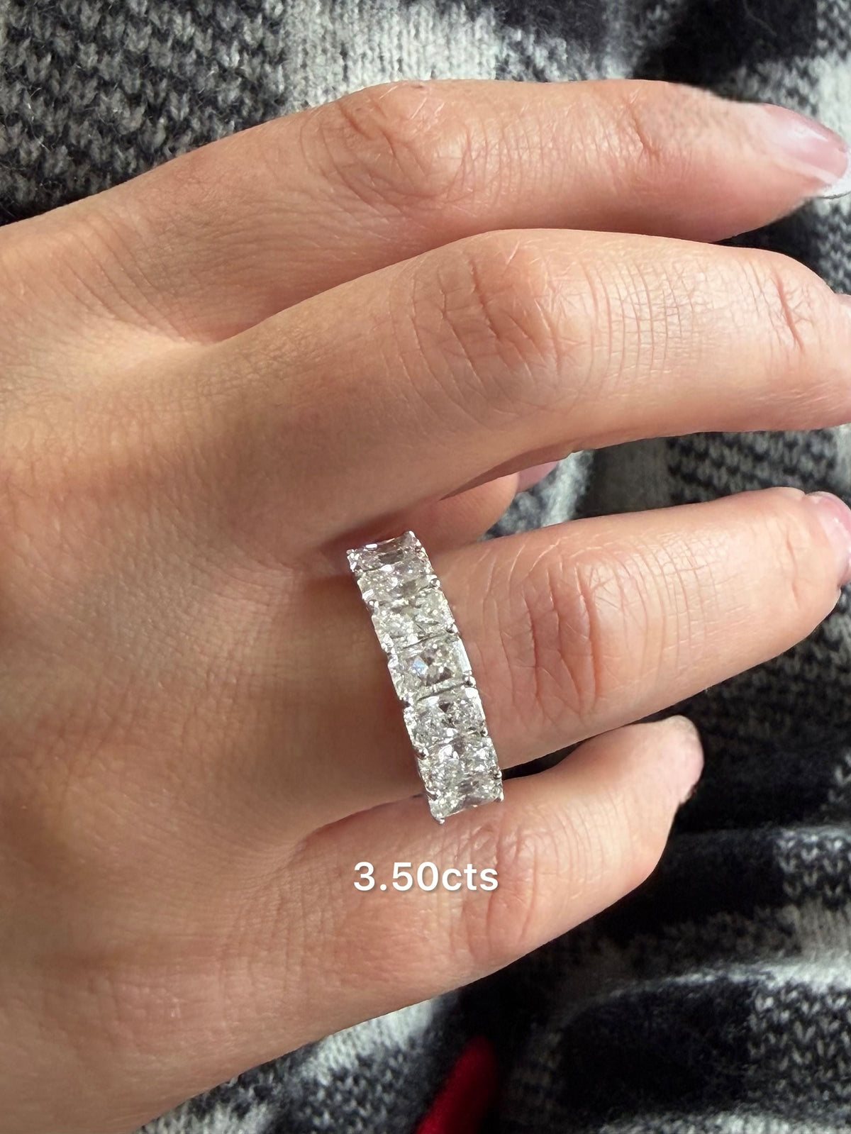 Lab Grown 7 Stone Radiant Diamond Band