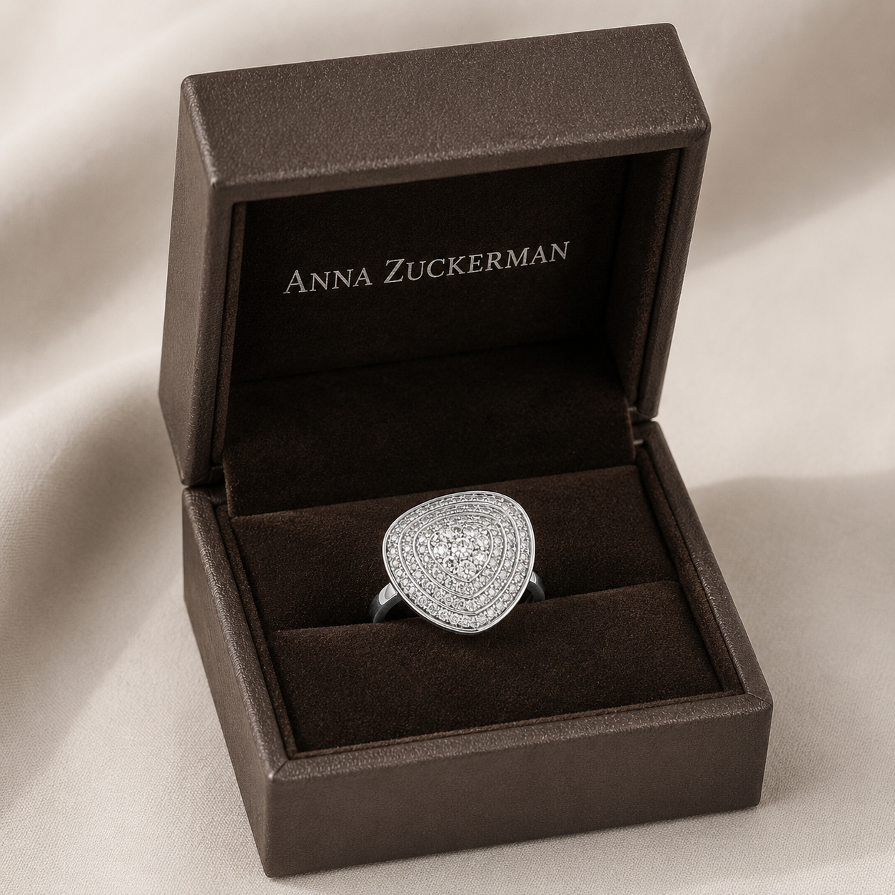 Spiral Pavé Cocktail Ring