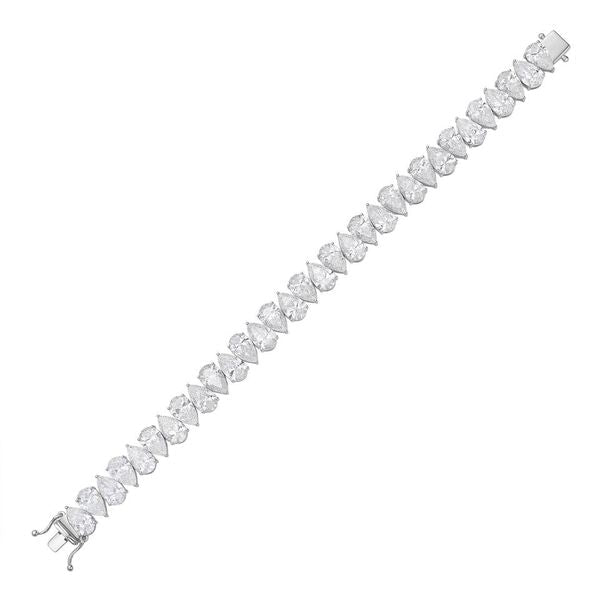 Lab Grown Pear Diamond Tennis Bracelet