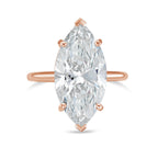 Lab-Grown Marquise Diamond Solitaire Ring, 18K Gold