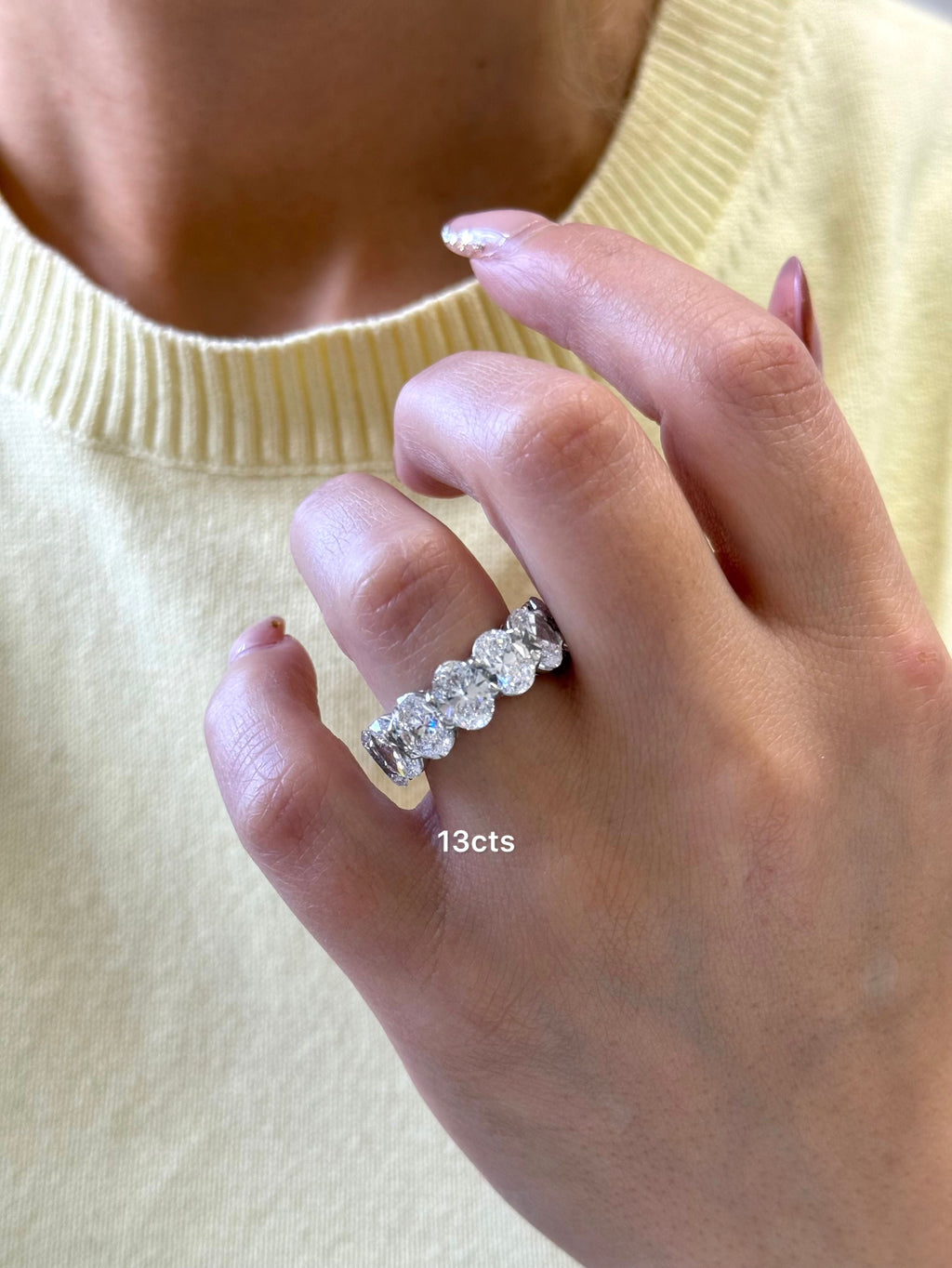Lab Grown Oval Eternity Band