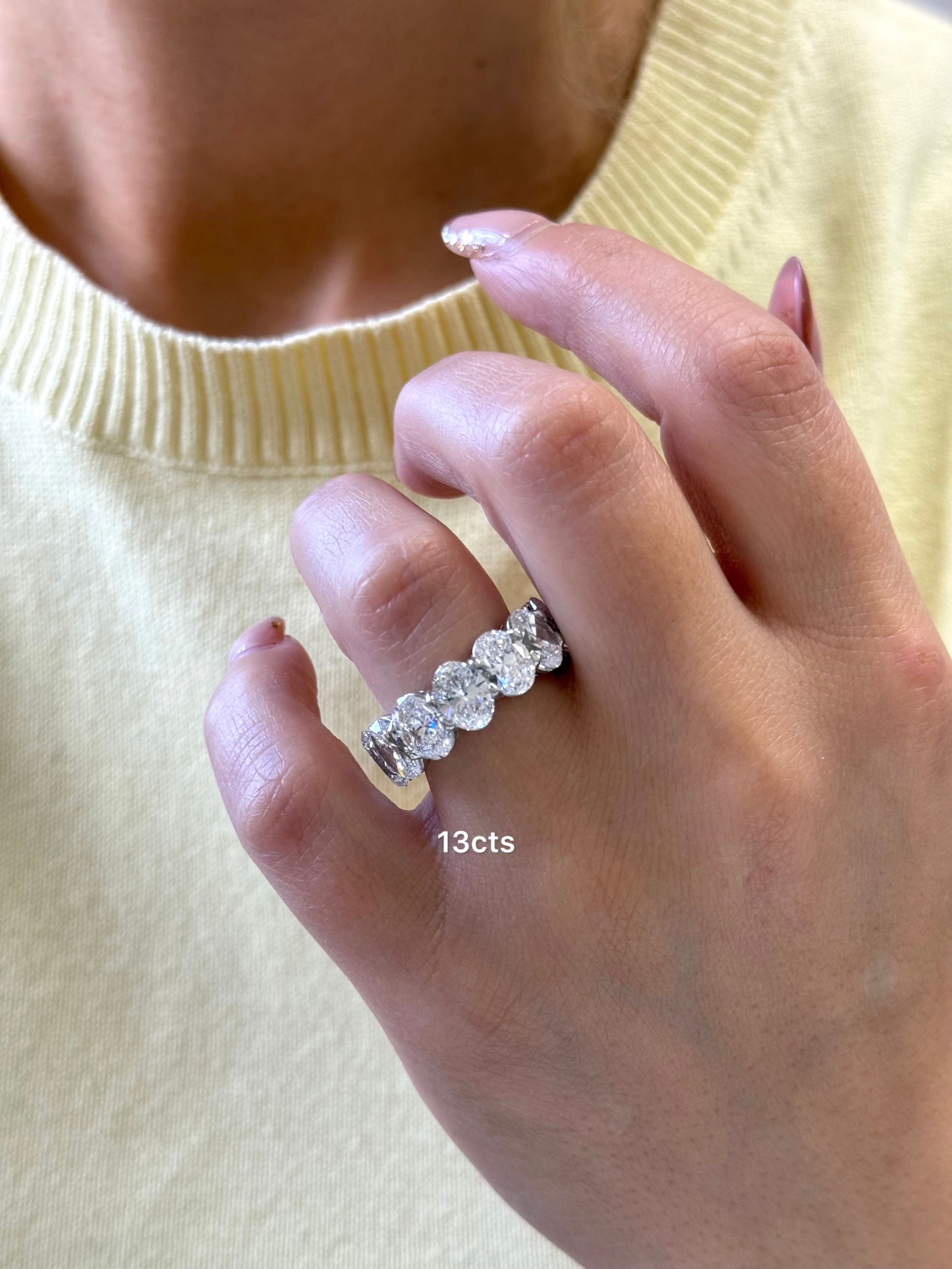 Lab Grown Oval Eternity Band