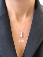 Lab Grown Past Present Future Diamond Pendant