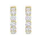 Lab Grown Round Diamond Hoop Earrings - 0.75"