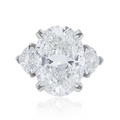 7.01ct Oval & Heart Diamond Engagement Ring