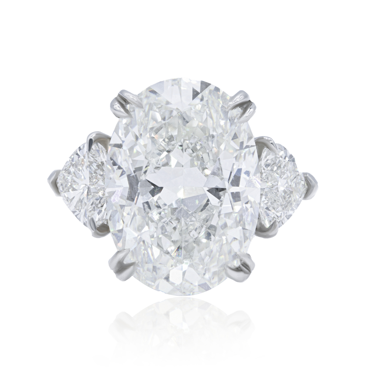 7.01ct Oval & Heart Diamond Engagement Ring