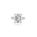 7.59ct Emerald-Cut Diamond Ring with Pavé Side Diamonds