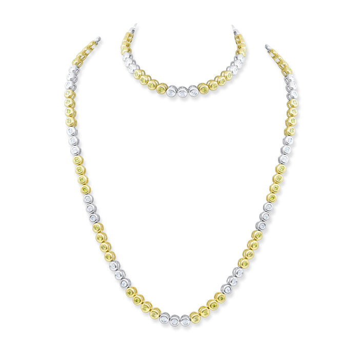 Bezel Set Diamond Necklace