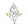 Lab-Grown Marquise Diamond Ring with Baguettes