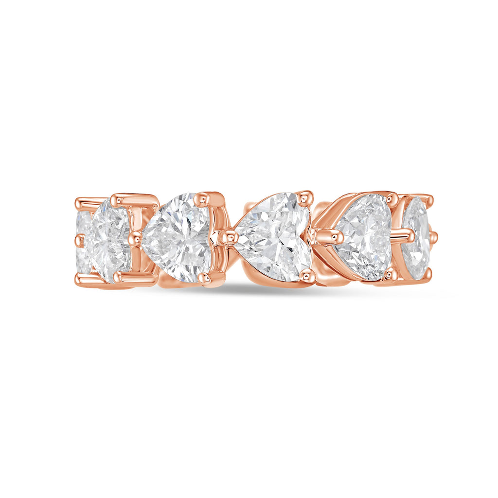Lab-Grown Heart Diamond Eternity Band