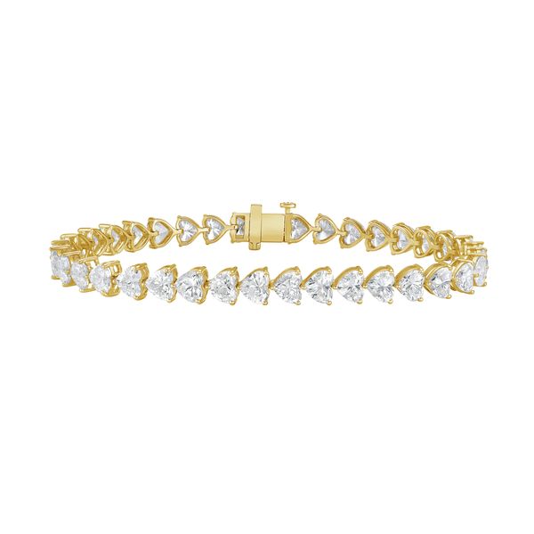 Lab-Grown Heart Diamond Tennis Bracelet