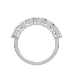 Lab Grown 7 Stone Emerald Diamond Band