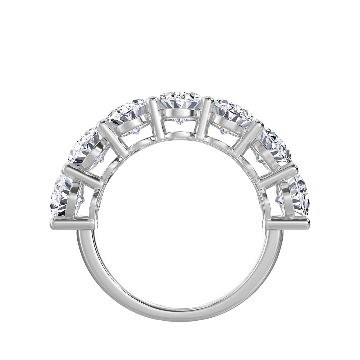 Lab Grown 7 Stone Oval Diamond Band