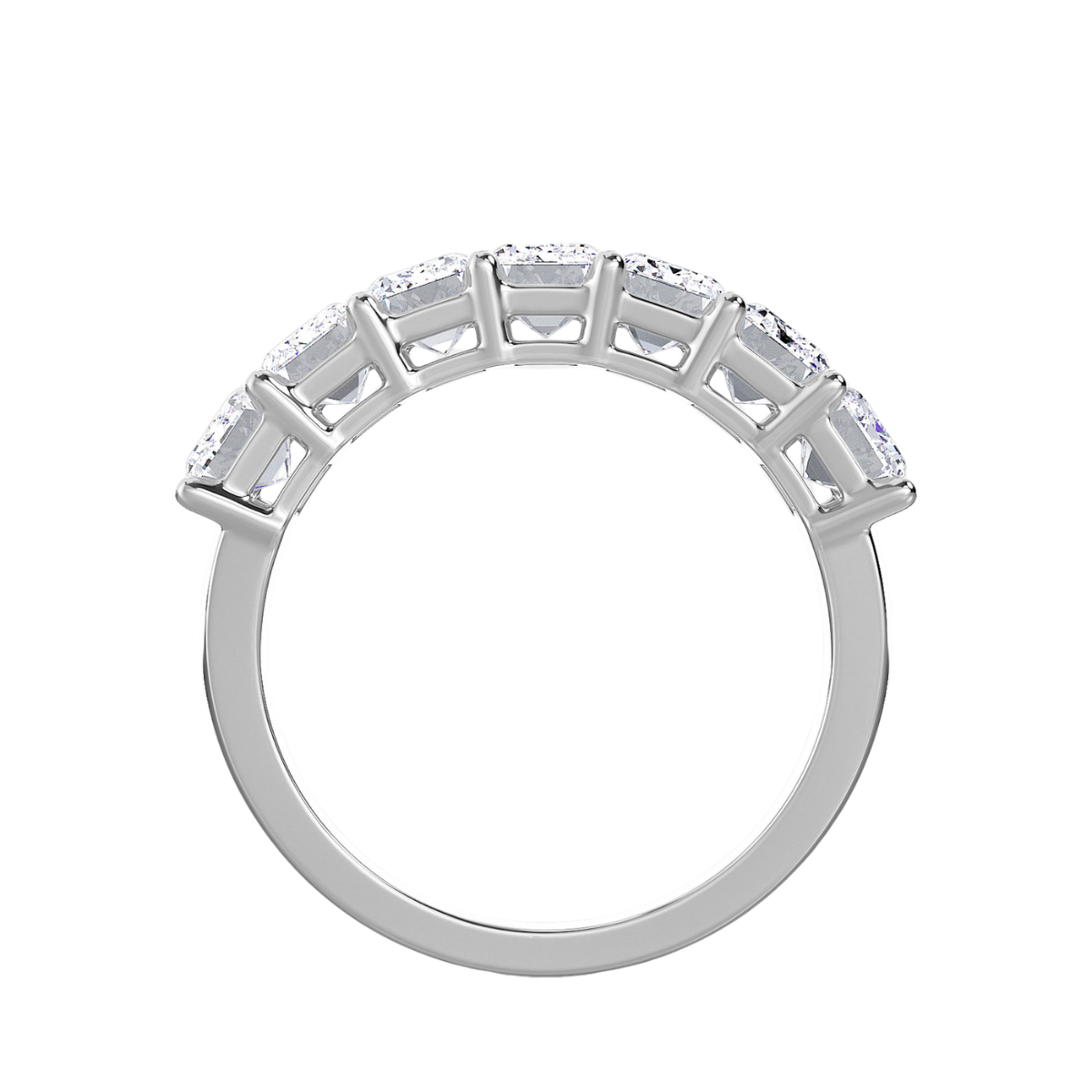 Lab Grown 7 Stone Radiant Diamond Band