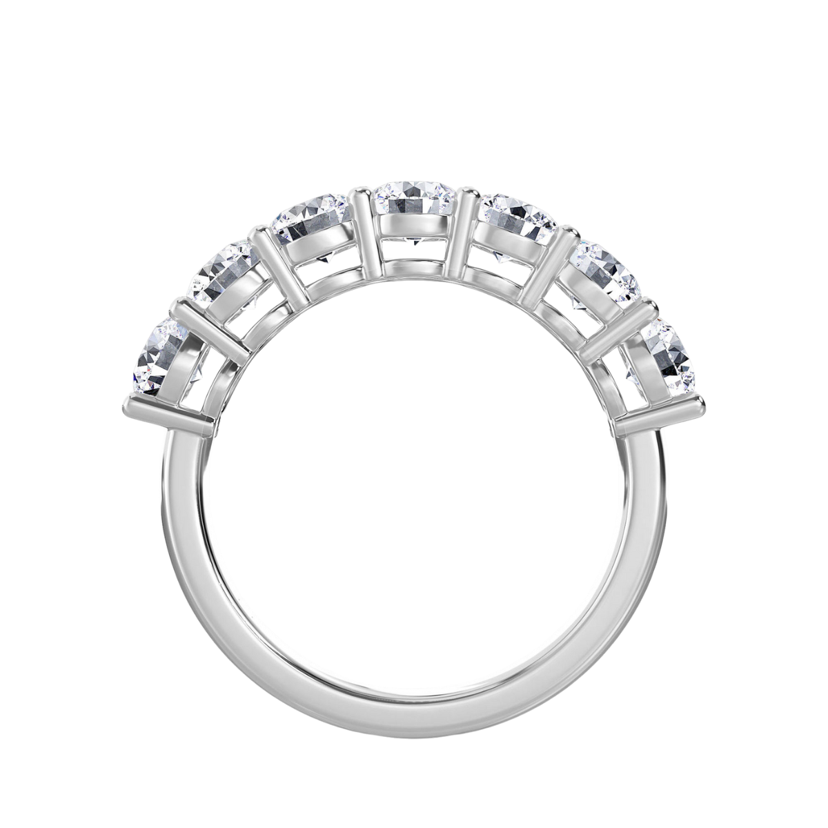 Lab Grown 7 Stone Round Diamond Band