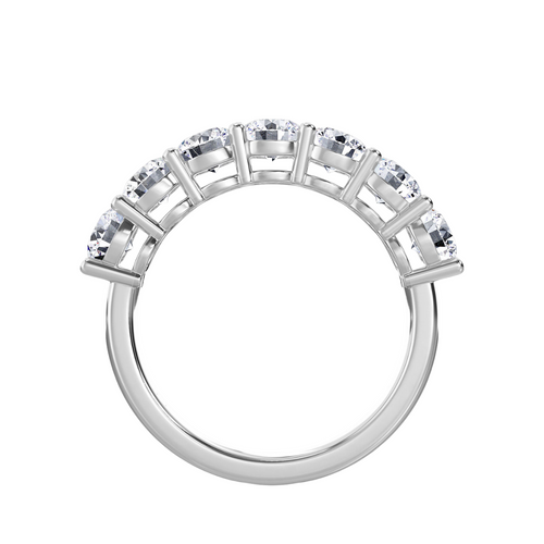 Lab Grown 7 Stone Round Diamond Band