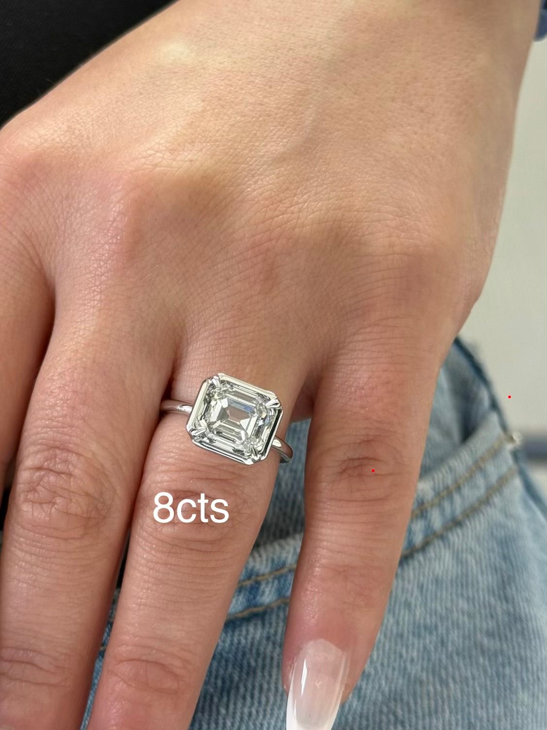 Lab-Grown Asscher Diamond Bezel Ring