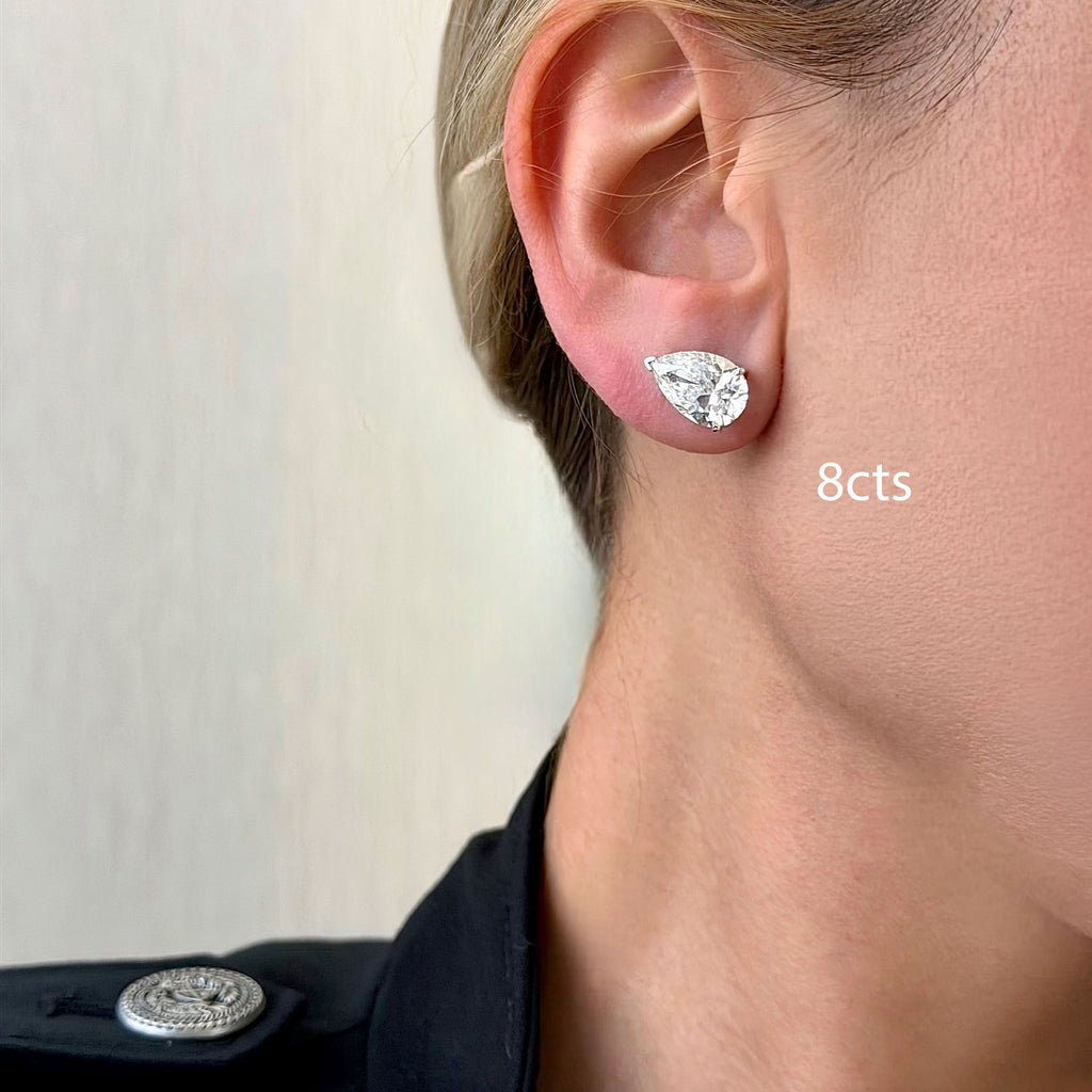 Lab-Grown Pear Diamond Studs