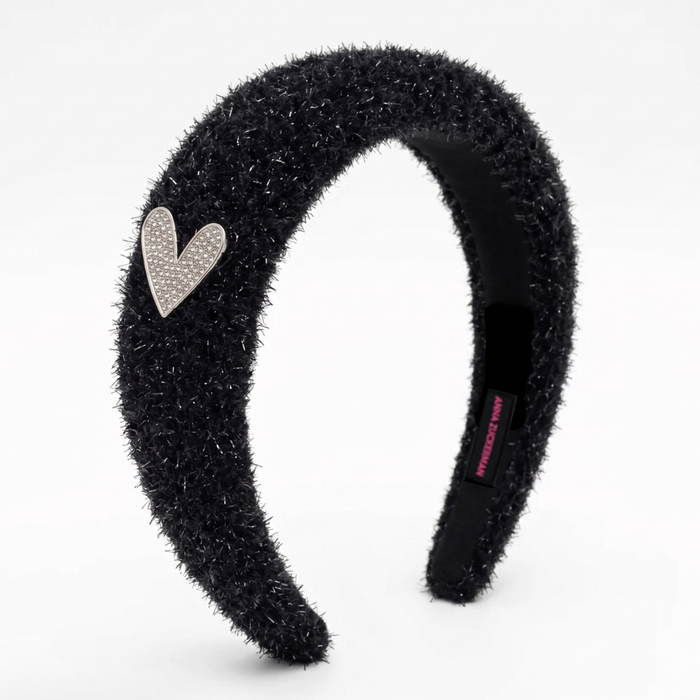 Faye Hearted Fuzzy Headband