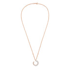 Lab Grown Marquise Diamond Crescent Swirl Pendant