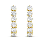 Lab Grown Round Diamond J-Hoop Earrings - 0.75"