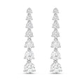 Lab Grown Graduated Round Diamond Drop Earrings