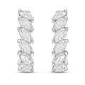 Lab Grown Marquise Diamond Hoop Earrings - 1.00"
