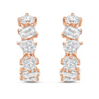 Lab Grown Multi-Shape Diamond Huggie Earrings - 0.50"