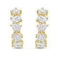 Lab Grown Multi-Shape Diamond Huggie Earrings - 0.50"