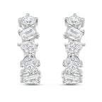 Lab Grown Multi-Shape Diamond Huggie Earrings - 0.50"