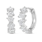 Lab Grown Multi-Shape Diamond Huggie Earrings - 0.50"