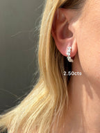 Lab Grown Multi-Shape Diamond Huggie Earrings - 0.50"