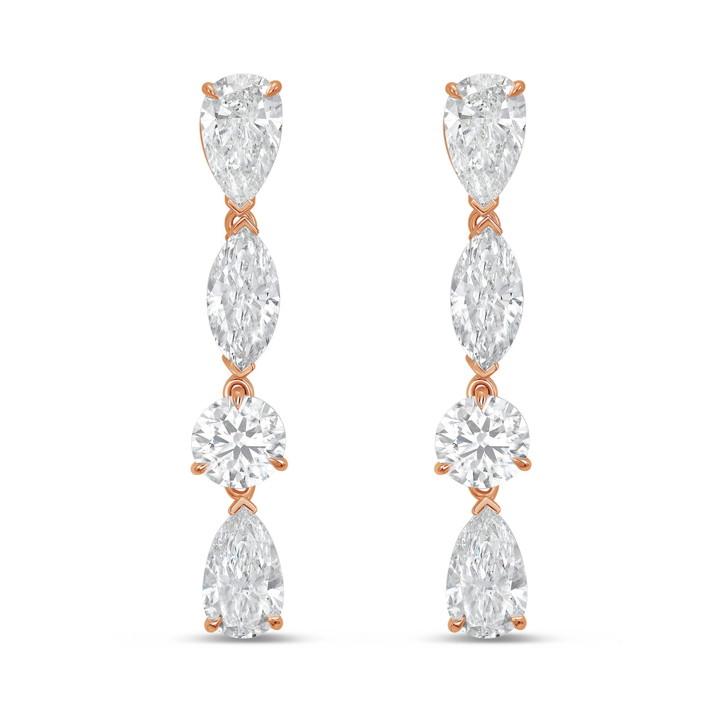 Lab Grown Multi Shaped Diamond Earrings