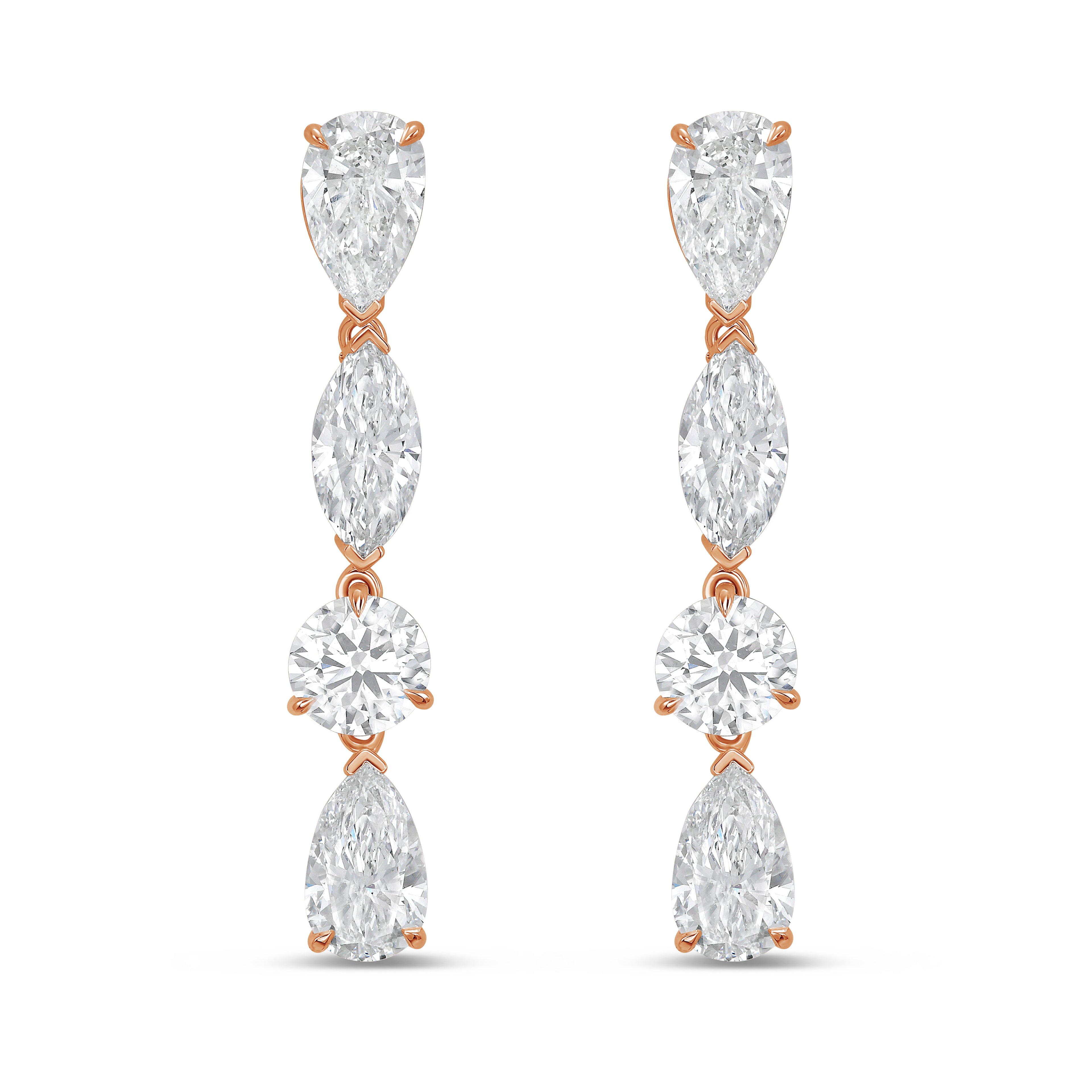 Lab Grown Multi Shaped Diamond Earrings