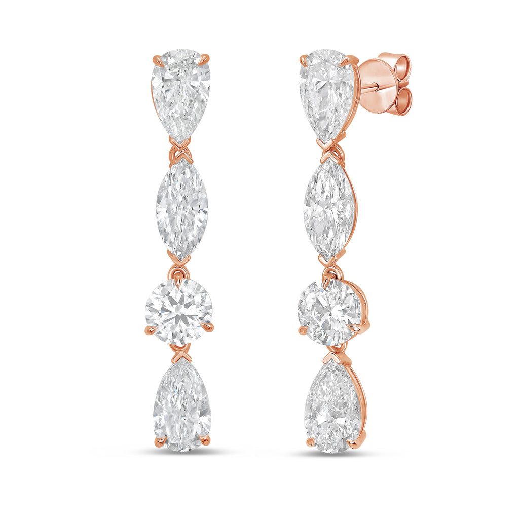 Lab Grown Multi Shaped Diamond Earrings