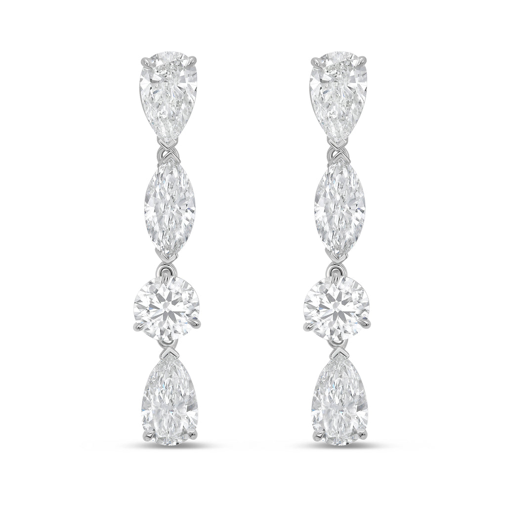 Lab Grown Multi Shaped Diamond Earrings