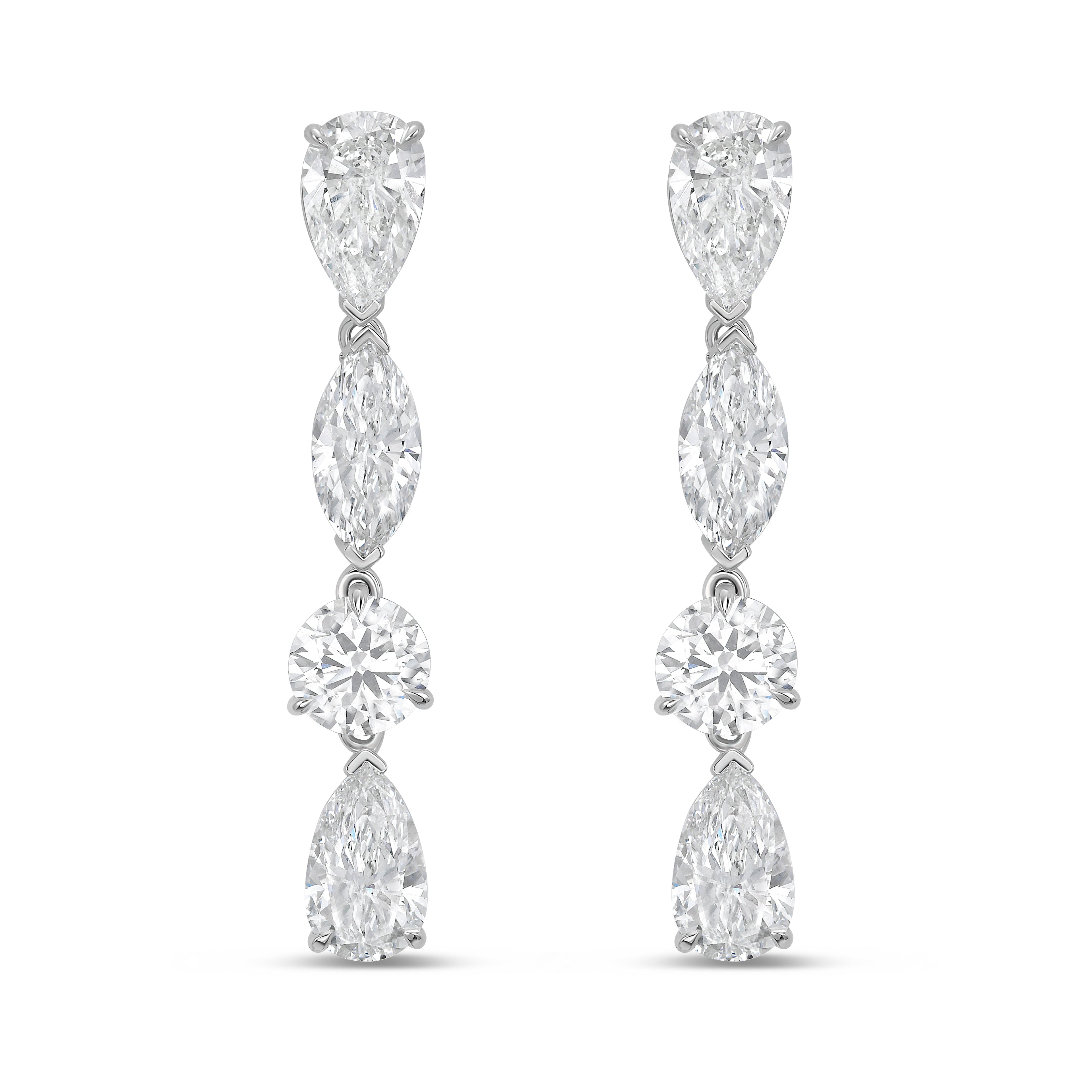Lab Grown Multi Shaped Diamond Earrings