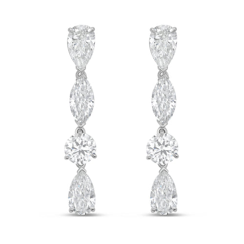 Lab Grown Multi Shaped Diamond Earrings
