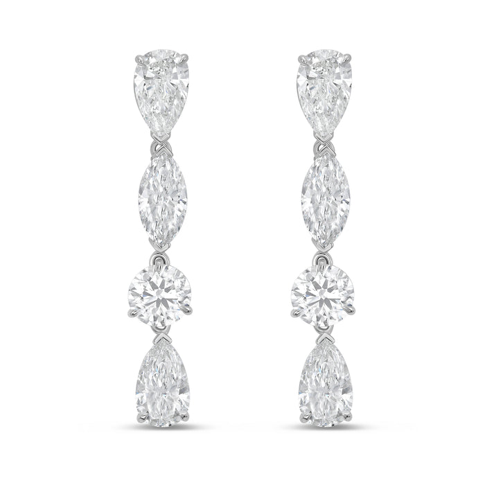 Lab Grown Multi Shaped Diamond Earrings