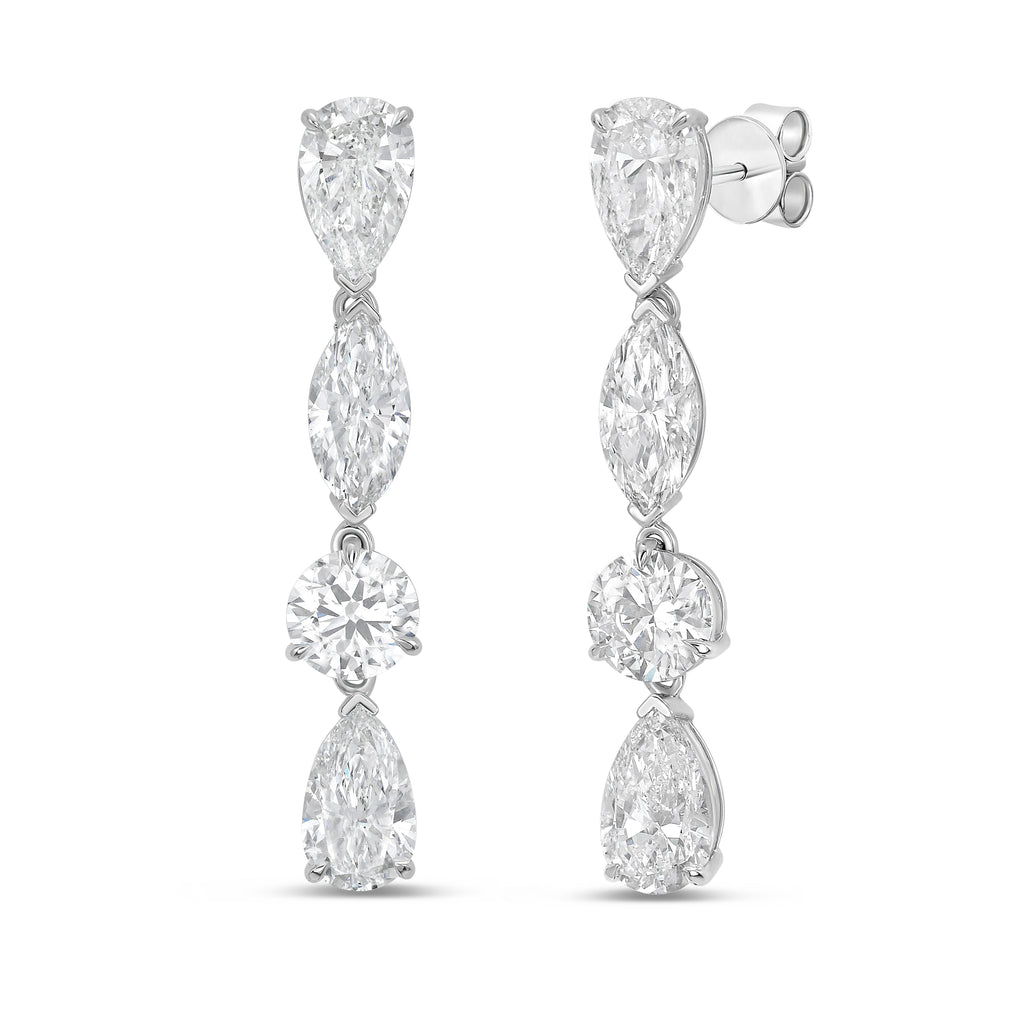 Lab Grown Multi Shaped Diamond Earrings